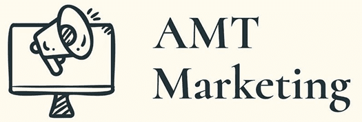 AMT Marketing logo with megaphone icon